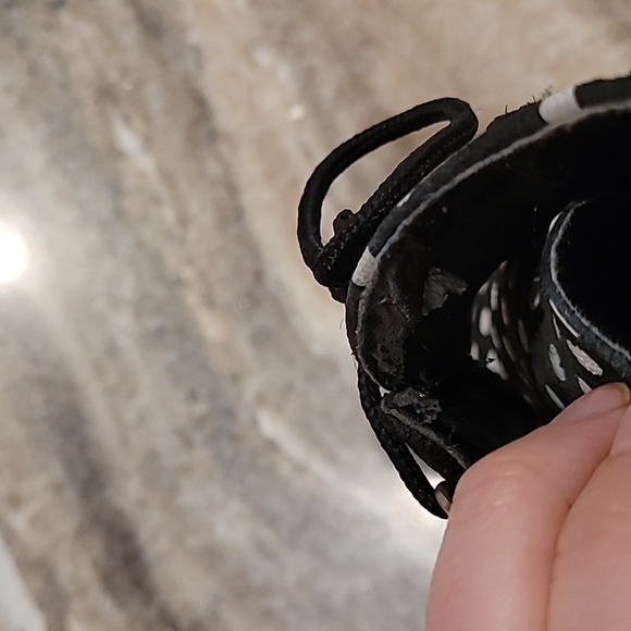 T.U.K sz M7/W9 Black & White Polka Dot Suede Creepers - Picture 13 of 14